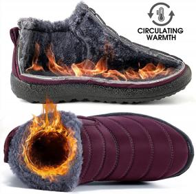 img 1 attached to Women'S Winter Snow Boots: DUOYANGJIASHA Warm, Waterproof & Comfortable Slip Ons With Fur Lining.