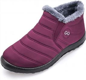 img 4 attached to Women'S Winter Snow Boots: DUOYANGJIASHA Warm, Waterproof & Comfortable Slip Ons With Fur Lining.