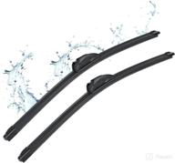 🌬️ premium 24x18 inch windshield wiper blades for all-season use - clear, durable and quiet wipers logo