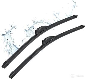 img 4 attached to 🌬️ Premium 24X18 Inch Windshield Wiper Blades for All-Season Use - Clear, Durable and Quiet Wipers