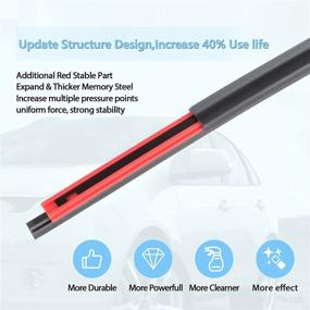 img 3 attached to 🌬️ Premium 24X18 Inch Windshield Wiper Blades for All-Season Use - Clear, Durable and Quiet Wipers