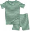 stripe pattern snug fit pajama set for toddler boys and girls - avauma ribbed sleepwear for comfortable daily wear logo