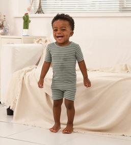 img 1 attached to Stripe Pattern Snug Fit Pajama Set For Toddler Boys And Girls - AVAUMA Ribbed Sleepwear For Comfortable Daily Wear