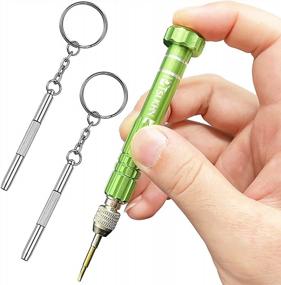 img 4 attached to Fix It Like A Pro: PTSLKHN 5-In-1 Multifunctional Eyeglass Repair Kit With S2 Steel Screwdriver - Perfect For Eyeglasses, Sunglasses, Electronics, Jewelry And More (Green)
