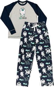 img 2 attached to 🐻 Yeti for Bed: Coordinated Pajama Sets for Adults, Kids, and Infants by Lazy One