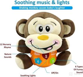 img 3 attached to SUNWUKING Baby Musical Toy Baby Doll - Interactive Infant Toy with Music and Plush Design - Ideal Newborn Gift and Soothing Toy for Toddlers - Adorable Baby Monkey Companion