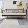 twin metal daybed frame platform base box spring replacement bed sofa for living room guest room dark copper logo