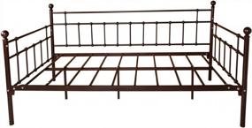 img 2 attached to Twin Metal Daybed Frame Platform Base Box Spring Replacement Bed Sofa For Living Room Guest Room Dark Copper