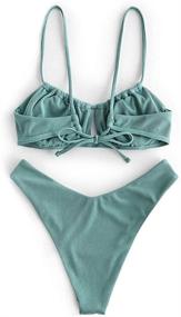 img 3 attached to ZAFUL Elastic Bandeau Swimsuit W Green Women's Clothing ~ Swimsuits & Cover Ups