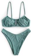 zaful elastic bandeau swimsuit w green women's clothing ~ swimsuits & cover ups logo