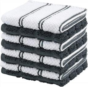 img 4 attached to Upgrade Your Kitchen With Joybest'S 100% Cotton Terry Dish Cloths - Super Soft, Absorbent And Quick Drying (8-Pack, Grey)