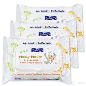 img 4 attached to 🧻 Dr. Fischer Messy Mouth Wipes: Food-Grade Baby Wipes for Clean and Safe Care - 3-Pack, 120 Wipes