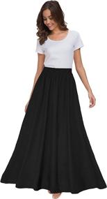 img 4 attached to 👗 Sinono Womens Chiffon Vintage Ankle Length Skirts - Stylish Women's Clothing
