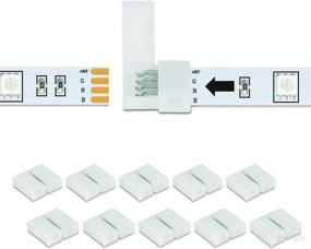 img 4 attached to 10-Pack LED Strip Connector – 4 Pin, 10mm 💡 Gapless Adapter for SMD 5050 RGB LED Light Strip Kit