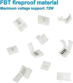 img 1 attached to 10-Pack LED Strip Connector – 4 Pin, 10mm 💡 Gapless Adapter for SMD 5050 RGB LED Light Strip Kit