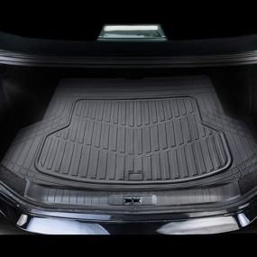 img 3 attached to August Auto Heavy Duty Rubber Universal All Weather Cargo Mats – Trimmable to Fit, Cargo Liner Floor Mat Set for Sedans, SUVs, Trucks, Vans – Gray, Pack of 1