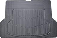 august auto heavy duty rubber universal all weather cargo mats – trimmable to fit, cargo liner floor mat set for sedans, suvs, trucks, vans – gray, pack of 1 логотип