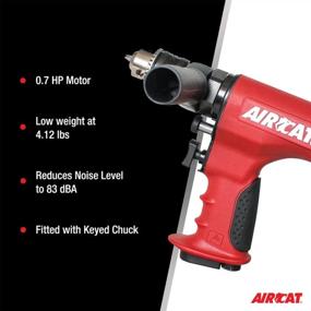 img 3 attached to AIRCAT 4451: 1/2-Inch Reversible Composite Drill Air Tool, 400 RPM, .7 HP Motor - Extreme Heavy Duty