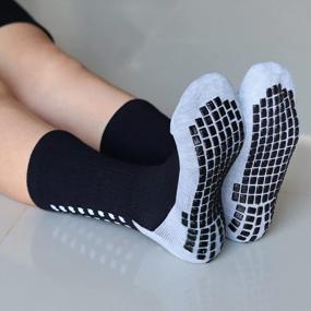img 2 attached to Stay Safe And Comfortable With RATIVE Anti-Slip Hospital Socks For Men And Women