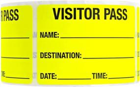 img 4 attached to 500 наклеек для посетителей Chartreuse для идентификации безопасности и флуоресцентные желтые идентификационные этикетки для удобного отслеживания