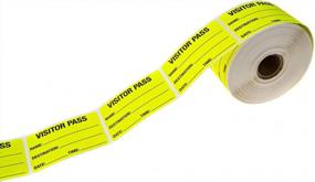 img 2 attached to 500 наклеек для посетителей Chartreuse для идентификации безопасности и флуоресцентные желтые идентификационные этикетки для удобного отслеживания