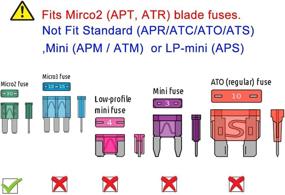 img 3 attached to MuHize Automotive Fuses Assorted - 105 PCS Micro2 ATR Car Blade Fuses (5, 7.5, 10, 15, 20, 25 & 30 AMP) + Puller Tool, Ideal for Car Boat Truck SUV RV Fuses Replacement