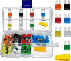 img 4 attached to MuHize Automotive Fuses Assorted - 105 PCS Micro2 ATR Car Blade Fuses (5, 7.5, 10, 15, 20, 25 & 30 AMP) + Puller Tool, Ideal for Car Boat Truck SUV RV Fuses Replacement