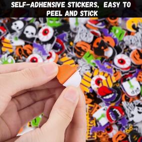 img 1 attached to 500 Halloween Foam Craft Stickers In 25 Designs | Self-Adhesive DIY Stickers With Pumpkin And Ghost Themes | Perfect For Halloween Decorations And Party Supplies | ADXCO