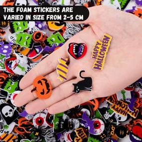 img 2 attached to 500 Halloween Foam Craft Stickers In 25 Designs | Self-Adhesive DIY Stickers With Pumpkin And Ghost Themes | Perfect For Halloween Decorations And Party Supplies | ADXCO