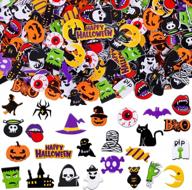 500 наклеек на хэллоуин из пенопласта в 25 дизайнах | самоклеящиеся наклейки diy с темами тыквы и призрака | идеально подходит для украшения хэллоуина и праздничных принадлежностей | adxco логотип