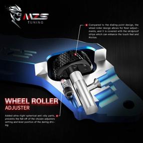 img 2 attached to MZS Blue Motorcycle Brake Clutch Levers Wheel Roller Adjustable Short CNC Compatible With CMX 300 500 Rebel Fury VTX1300CX VT750 Phantom Shadow NC750S NC750X Black Spirit