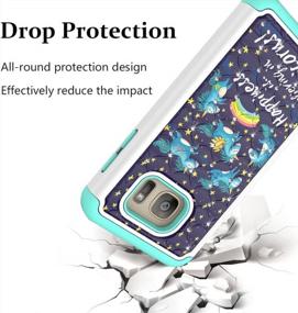 img 3 attached to S7 Case, Galaxy S7 Case, MagicSky [Shock Absorption] Studded Rhinestone Bling Hybrid Dual Layer Armor Defender Protective Case Cover For Samsung Galaxy S7 (Unicorns)