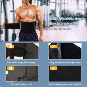 img 3 attached to TAILONG Men'S Neoprene Waist Trainer Corset Belt - Slimming Body Shaper For Workouts, Sauna, And Sweat