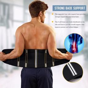 img 2 attached to TAILONG Men'S Neoprene Waist Trainer Corset Belt - Slimming Body Shaper For Workouts, Sauna, And Sweat