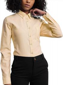 img 4 attached to Stay Classic And Comfy With MGWDT'S Women'S Oxford Button Down Blouse – Wrinkle Resistant And Long-Lasting (2XS-3XL Sizes Available)