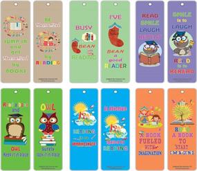 img 4 attached to Creanoso Smart Funny Reading Bookmark Cards (30 Pack) — Essential Reading Learning Fun Pack Cards for Kids Boys Girls — Classroom School Home Supplies — Great Stocking Stuffers Gift