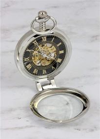 img 1 attached to Coin Magnifying Silvertone Certificate Authenticity Men's Watches best in Pocket Watches
