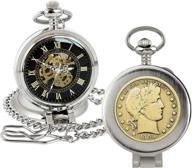 coin magnifying silvertone certificate authenticity men's watches best in pocket watches logo