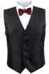 jimiartech men's slim fit paisley jacquard business fabric vest for tuxedo, formal dress with 5 buttons - waistcoat vest logo