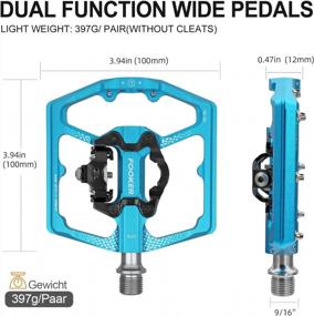 img 3 attached to Fooker MTB Pedals: Ultimate Cycling Experience With Flat And SPD Dual Functionality