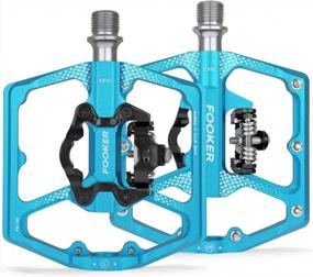 img 4 attached to Fooker MTB Pedals: Ultimate Cycling Experience With Flat And SPD Dual Functionality