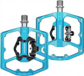 img 2 attached to Fooker MTB Pedals: Ultimate Cycling Experience With Flat And SPD Dual Functionality