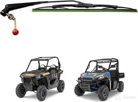 img 4 attached to 🚗 Kemimoto UTV Manual Hand Windshield Wiper Compatible with Polaris Ranger RZR 900 1000 General, Can am Maverick X3 Commander Defender Pro