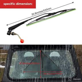 img 2 attached to 🚗 Kemimoto UTV Manual Hand Windshield Wiper Compatible with Polaris Ranger RZR 900 1000 General, Can am Maverick X3 Commander Defender Pro