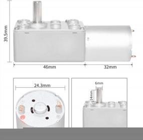 img 1 attached to Powerful And Efficient AZSSMUK 12V DC Worm Geared Motor With High Torque And 6Mm Female Shaft