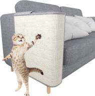 🐱 cat scratcher couch: protect your furniture with natural sisal - easy installation for corner of couch, chair, sofa logo