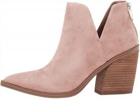 img 2 attached to Stylish FISACE Women'S Faux Leather Ankle Boots With Stacked Mid-Heel And V-Cut Back Zipper