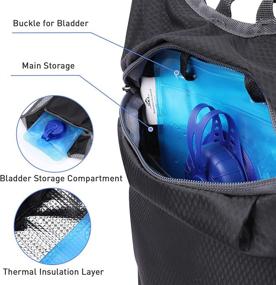 img 1 attached to 💧 H2O Comfort: Hydration Pack Vest with 2L Water Bladder, Lightweight Adjustable Backpack for Running, Cycling, Hiking