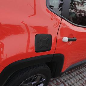 img 2 attached to Jeep Renegade Gas Tank Cover - Aluminum Exterior Accessories Fuel Filler Cap (2015-2018)