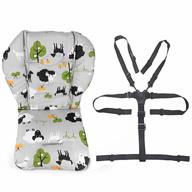 protect your baby with twoworld high chair cushion and straps - grey sheep design logo